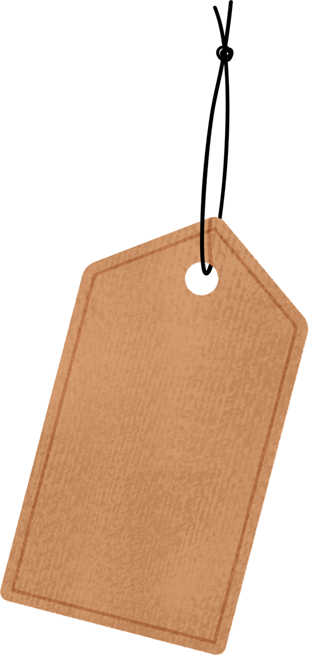Realistic Organic Textured Paper Tag